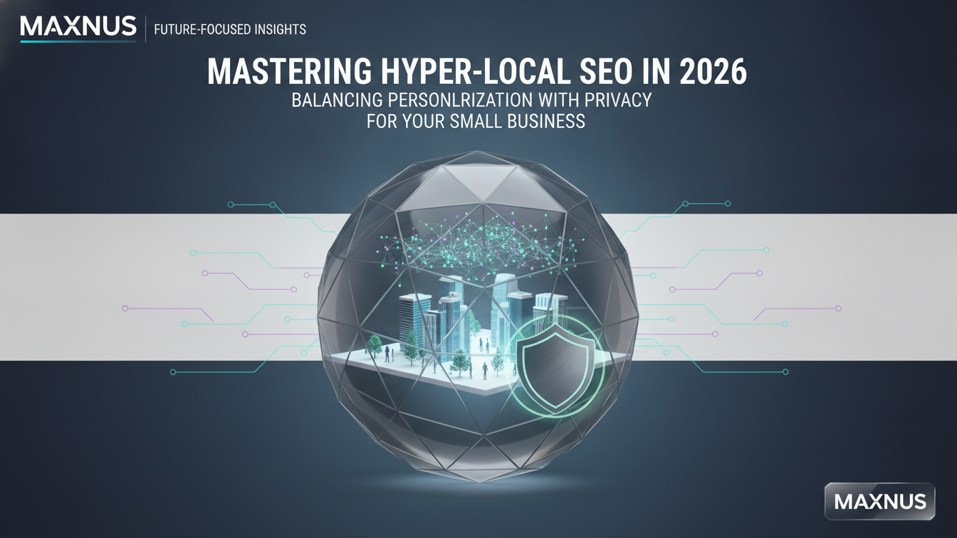 A digital map showing personalized local search results with privacy icons